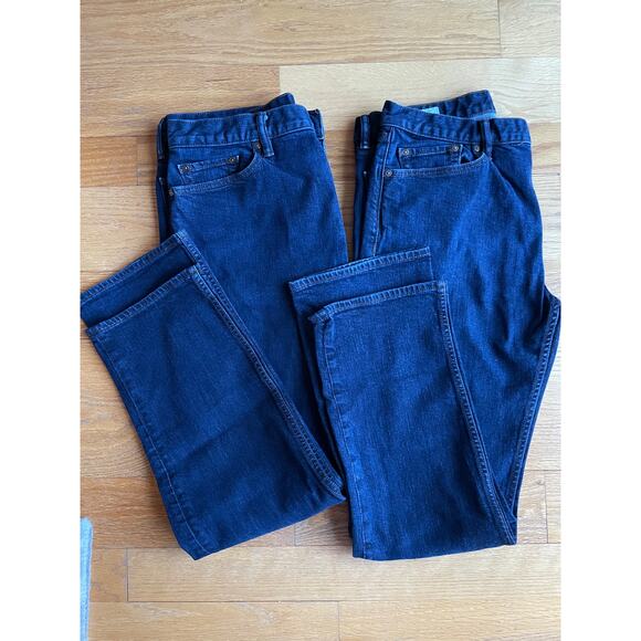 Men's Set of 2 Banana Republic Dark Wash Jeans 34x32 Straight fit - Picture 1 of 7